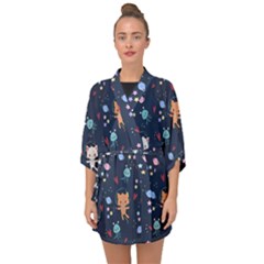 Half Sleeve Chiffon Kimono 