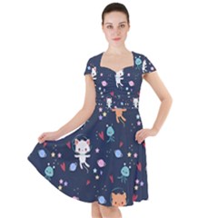 Cap Sleeve Midi Dress 