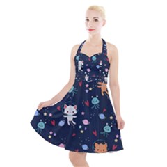 Halter Party Swing Dress  