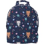 Cute Astronaut Cat With Star Galaxy Elements Seamless Pattern Mini Full Print Backpack