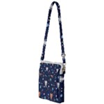 Cute Astronaut Cat With Star Galaxy Elements Seamless Pattern Multi Function Travel Bag