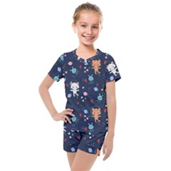 Kids  Mesh T-Shirt and Shorts Set 