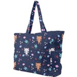 Cute Astronaut Cat With Star Galaxy Elements Seamless Pattern Simple Shoulder Bag