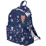 Cute Astronaut Cat With Star Galaxy Elements Seamless Pattern The Plain Backpack