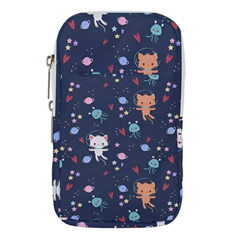 Cute Astronaut Cat With Star Galaxy Elements Seamless Pattern Waist Pouch (Large) from ArtsNow.com