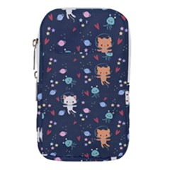 Cute Astronaut Cat With Star Galaxy Elements Seamless Pattern Waist Pouch (Large) from ArtsNow.com