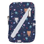 Cute Astronaut Cat With Star Galaxy Elements Seamless Pattern Belt Pouch Bag (Large)