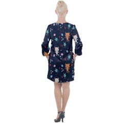 Open Neck Shift Dress 