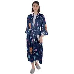 Maxi Satin Kimono 