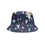 Cute Astronaut Cat With Star Galaxy Elements Seamless Pattern Inside Out Bucket Hat (Kids)