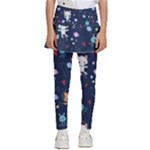 Cute Astronaut Cat With Star Galaxy Elements Seamless Pattern Kids  Skirted Pants