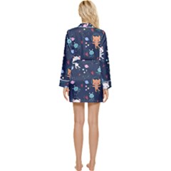Long Sleeve Satin Robe 