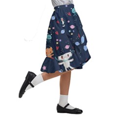 Kids  Ruffle Flared Wrap Midi Skirt 