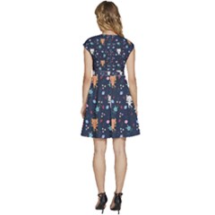 Cap Sleeve High Waist Dress 
