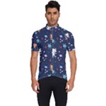 Cute Astronaut Cat With Star Galaxy Elements Seamless Pattern Men s Short Sleeve Cycling Jersey