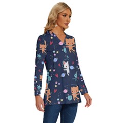 Long Sleeve Drawstring Hooded Top 