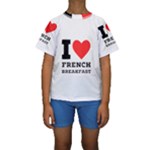 I love French breakfast  Kids  Short Sleeve Swimwear