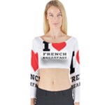 I love French breakfast  Long Sleeve Crop Top