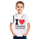 I love French breakfast  Kids  Basketball Tank Top