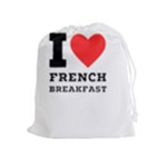 I love French breakfast  Drawstring Pouch (XL)