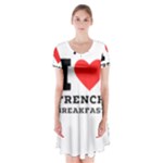 I love French breakfast  Short Sleeve V-neck Flare Dress