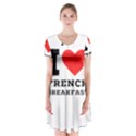 Short Sleeve V-neck Flare Dress 