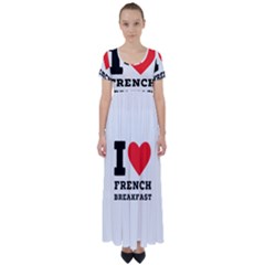 High Waist Short Sleeve Maxi Dress 
