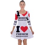 I love French breakfast  Quarter Sleeve Skater Dress
