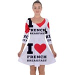 I love French breakfast  Quarter Sleeve Skater Dress