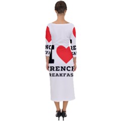 Quarter Sleeve Midi Bodycon Dress 