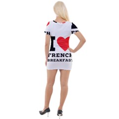 Short Sleeve Asymmetric Mini Dress 