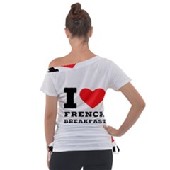 Off Shoulder Tie-Up T-Shirt 