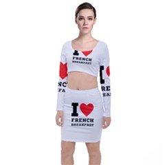 Long Sleeve Crop Top & Bodycon Skirt Set 