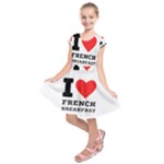 I love French breakfast  Kids  Short Sleeve Dress