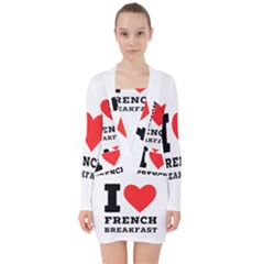 V-neck Bodycon Long Sleeve Dress 