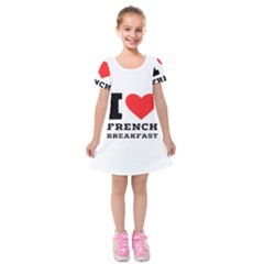 I love French breakfast  Kids  Short Sleeve Velvet Dress from ArtsNow.com