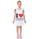 Kids  Short Sleeve Velvet Dress 