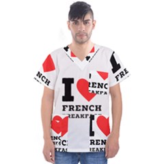 Men s V-Neck Scrub Top 