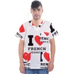 I love French breakfast  Men s V-Neck Scrub Top