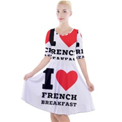 Quarter Sleeve A-Line Dress 