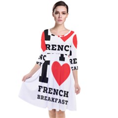 Quarter Sleeve Waist Band Dress 