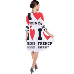 Quarter Sleeve Waist Band Dress 