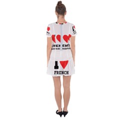 Drop Hem Mini Chiffon Dress 