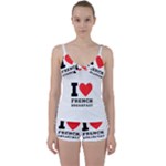 I love French breakfast  Tie Front Two Piece Tankini