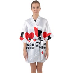 Half Sleeve Satin Kimono  