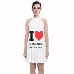Velvet Halter Neckline Dress  