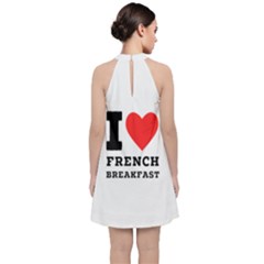 Velvet Halter Neckline Dress  