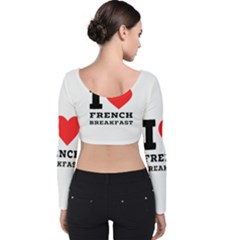 Velvet Long Sleeve Crop Top 