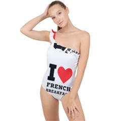 Frilly One Shoulder Swimsuit 