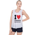 I love French breakfast  Bubble Hem Chiffon Tank Top